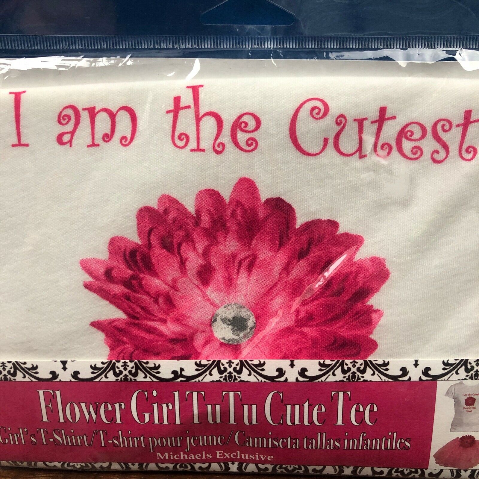 New "i Am The Cutest Flower Girl Ever" Tee Size S 6/6x Wedding T-shirt White