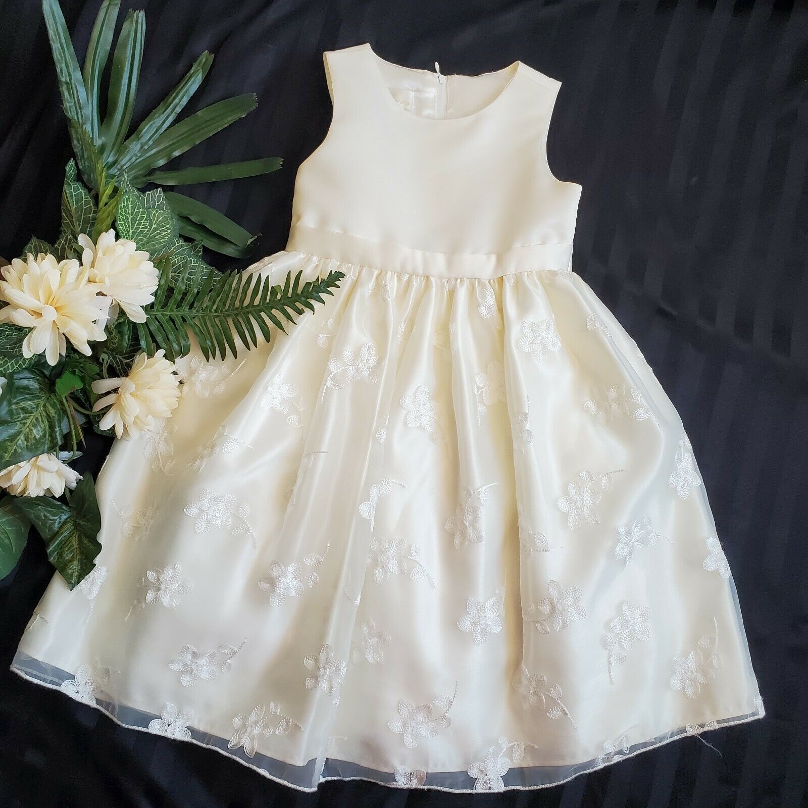 American Princess 6x Ivory Tulle Formal Flower Girl Dress
